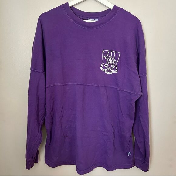 Delta Phi Epsilon Spirit Jersey Purple DPhiE Long Sleeve Tee Venley Casual Cute - Picture 1 of 11